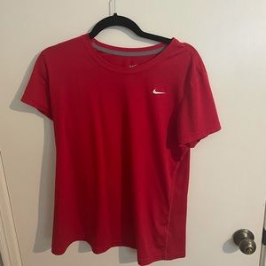 Red Nike Dry Fit Athletic Shirt